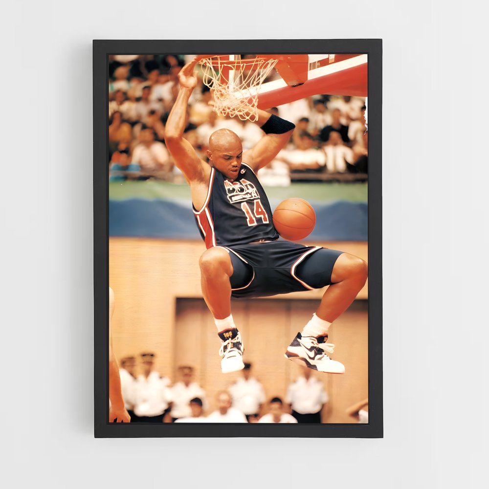 Poster Charles barkley dunker – affiche Basketball (vue 2)